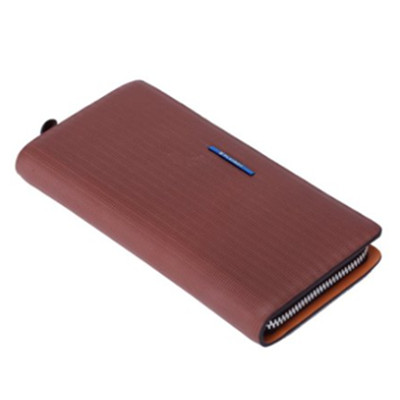 好价！Playboy花花公子啡色色男式拉链钱夹702020-2