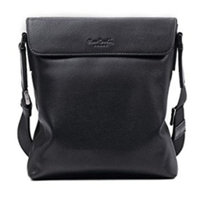 好价！皮尔&middot;卡丹男式黑色单肩休闲斜挎包6927775393035