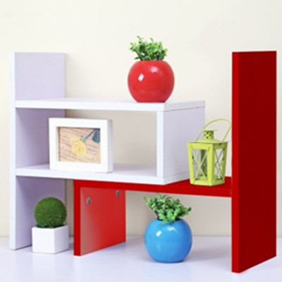 好价！香可 创意桌上伸缩小书架 置物架收纳架可移动