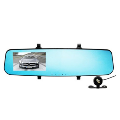 秒杀低价！DEC中恒 AM539 蓝镜高清双镜头后视镜行车记录仪