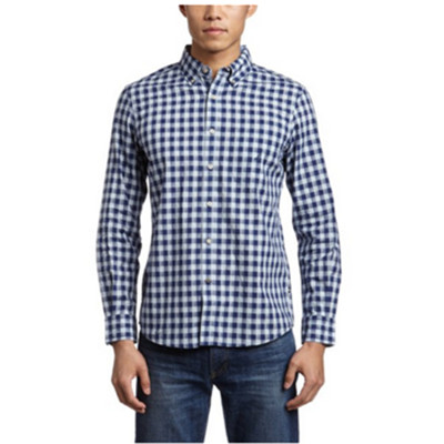 券后好价！诺帝卡男式Chambray长袖休闲格纹衬衫W41125L