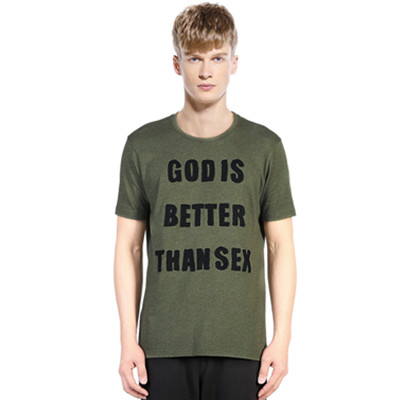 字母印花！Trendiano男式圆领短袖T恤3121022000520