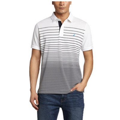 销量爆款！Nautica诺帝卡男式Golf渐变色Polo衫K42401S