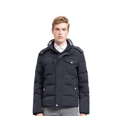 历史新低！ 波司登 男式 可脱卸帽拼色羽绒服短款 B1401059