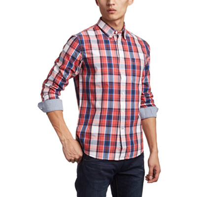 下单五折！Nautica诺帝卡男式休闲衬衫W43180