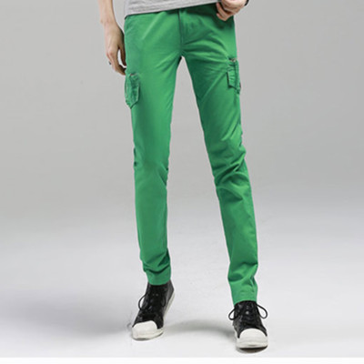 修身！AMH修身亮色拉链男士休闲裤NQ4529