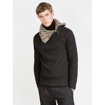 秋冬潮服！ZARA毛料领针织衫05755307801