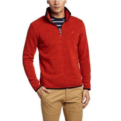 喜庆红！Nautica诺帝卡男式针织套头衫KC43011