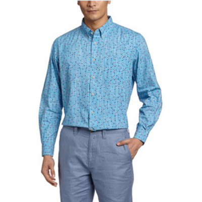 时尚大牌！诺帝卡男式The Med NJC长袖休闲衬衫4W1908L