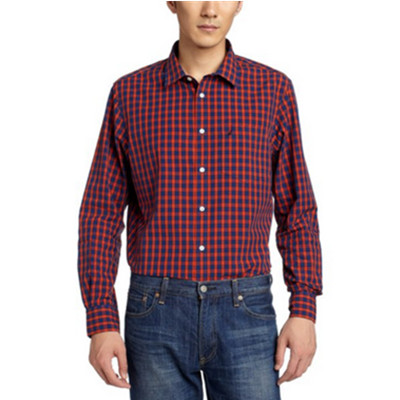 秋季必备！诺帝卡男式长袖休闲衬衫W43109