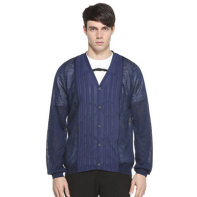 麻质V领！Trendiano 休闲薄款针织衫3121034750660