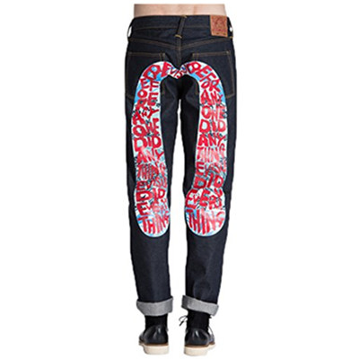 大M好价！Evisu男式标准高腰牛仔裤S15WHMJE4100