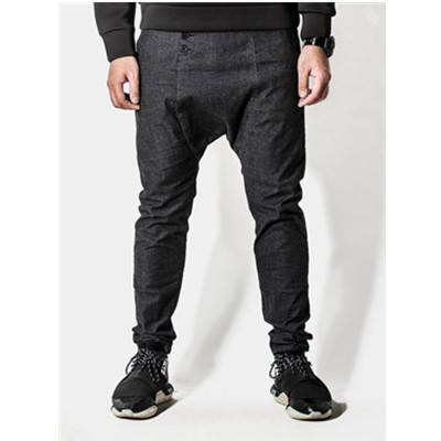 人气单品！HE75 Denim街头吊裆牛仔裤