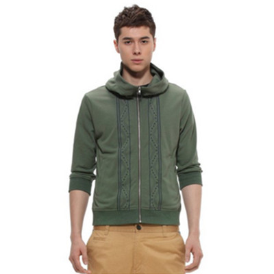 秋季单品！Trendiano刺绣拉链连帽开衫卫衣外套 3121041060520