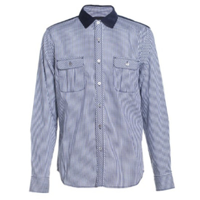 小码好价！Trendiano男式拼接撞色长袖衬衫3124010710955