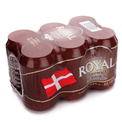 适合凑单！丹麦Royal皇家棕啤酒330ml*6听