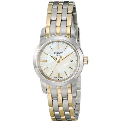 黑五来了！Tissot T0332102211100典雅珍珠母贝瑞士石英女表