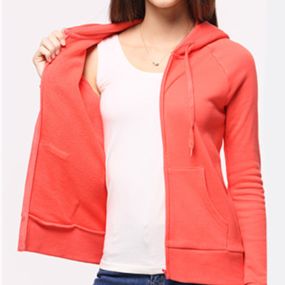 休闲百搭！aimilian女士纯色连帽卫衣