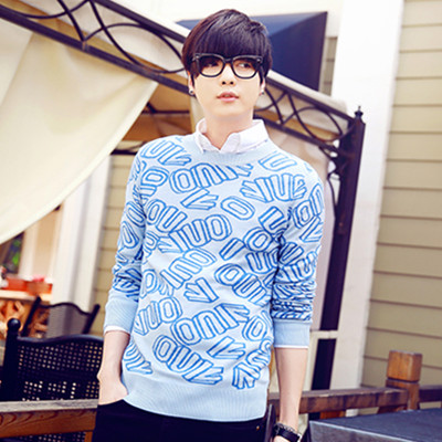 白菜价！AMH新款修身圆领男士长袖毛衣NZ3654