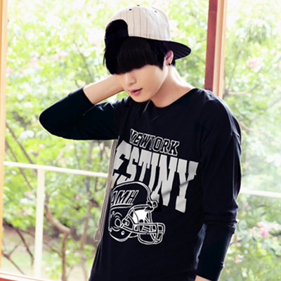 全网好价！AMH男士圆领修身长袖T恤OE5246