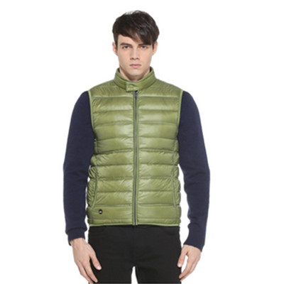 历史好价！Trendiano 男式 潮休闲立领短款轻薄羽绒背心马甲
