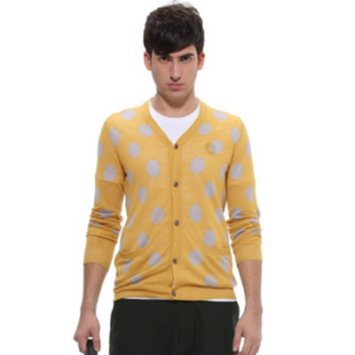 圆点印花！TrendianoV领长袖毛衣针织开衫 3121031410400