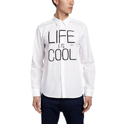 休闲易搭！chocoolate男式长袖衬衫B1XSTCC8302