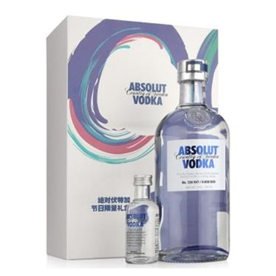 手机端专享！Absolut Vodka 绝对伏特加 原味 700ml酒伴礼盒