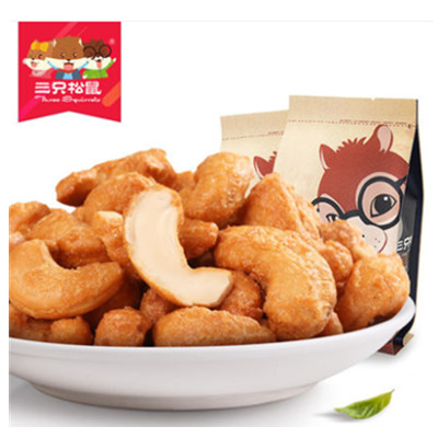 好价！三只松鼠炭烧腰果185g