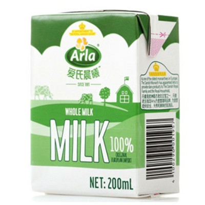 好价！Arla爱氏晨曦全脂牛奶200ml*24整箱装