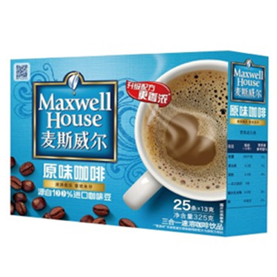 适合凑单！麦斯威尔三合一原味咖啡13g*25条