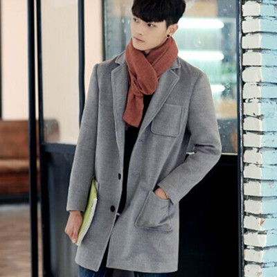暖男必备！衣品天成韩版中长款呢大衣