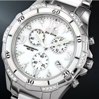 好货！Citizen西铁城FB1230-50A女士不锈钢光动能手表