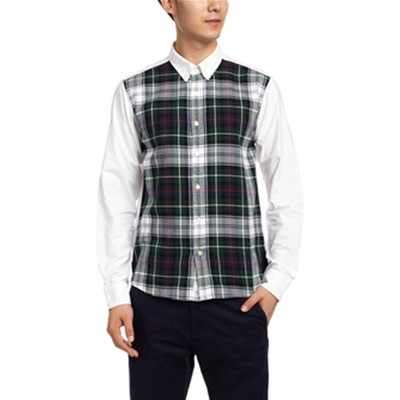 拼接设计！chocoolate男式衬衫B1XSTDC8318