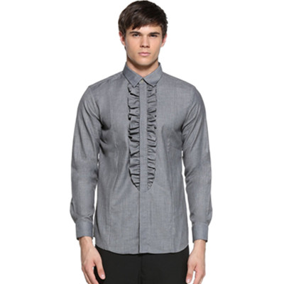 休闲潮流！Trendiano男式修身长袖衬衫3133012640030