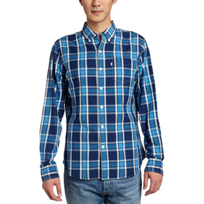 经典格纹！李维斯长袖休闲衬衫65824-0099