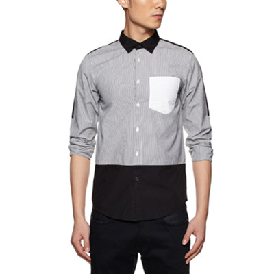 潮流拼接！izzue男式梭织休闲上衣IZXSTFL8866