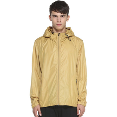 防风保暖！Trendiano男式休闲连帽纯色长袖风衣3141042820530