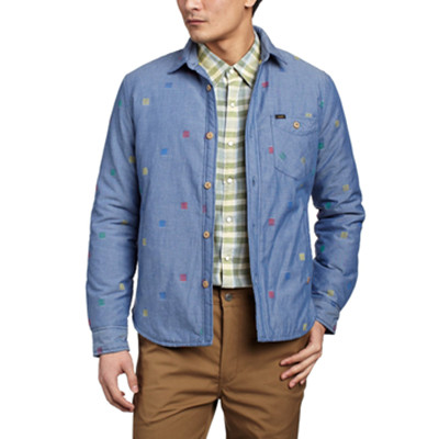 休闲百搭！Lee男式长袖提花休闲衬衫外套L14036P93S95