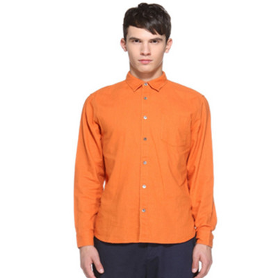 白菜价！Trendiano 棉麻纯色长袖衬衫 3131013090400