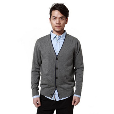 必备单品！IZOD 男式 菱形针织薄开襟线衫 1113131038