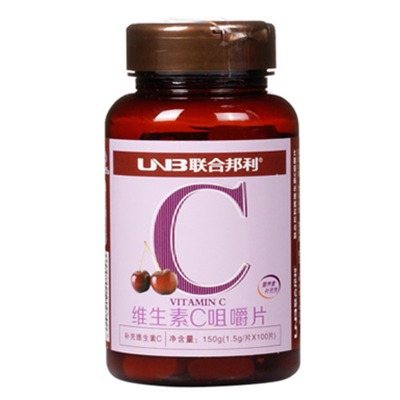 酸甜口感！联合邦利牌 维生素C咀嚼片 1.5g/片*100片