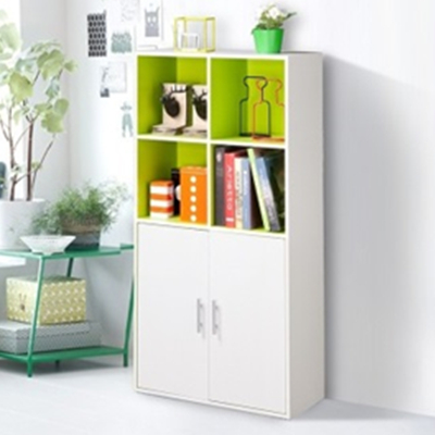 白绿搭配！好事达 1790 忆林四格两门组合书柜