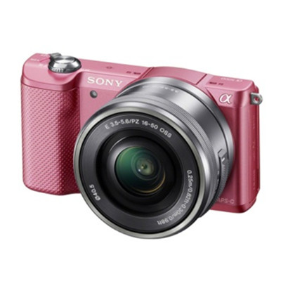 送妹纸好礼！索尼 ILCE-5000L微单单镜套机 粉色（16-50mm镜头）
