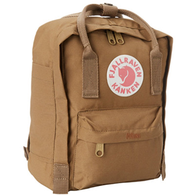 沙黄色好价！Fjallraven北极狐kanken mini情侣双肩包
