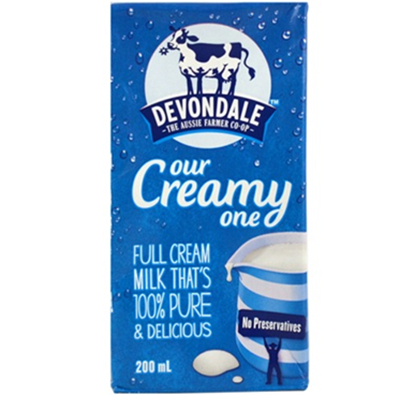 原装进口！德运 全脂纯牛奶 200ml*24盒