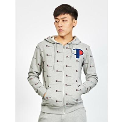 青春气息！Preppy Elite 满印LOGO图案印花卫衣