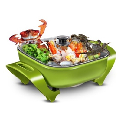 不粘锅涂层！凯仕乐 KSR-JM292 韩式多功能电热方锅