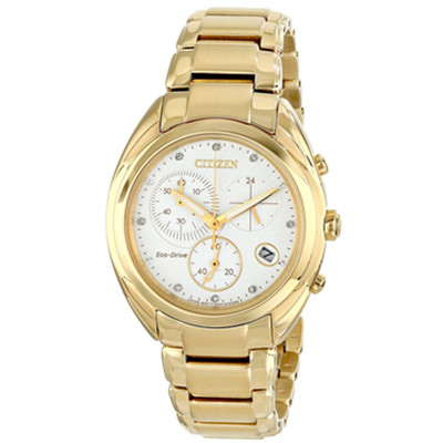 新低！ Citizen西铁城 FB1392-58A 光动能 三眼式女士手表