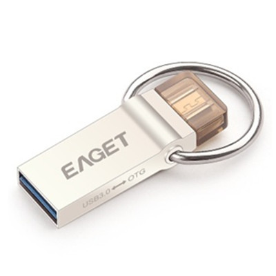 新低！忆捷v90 金属otg手机U盘32g（双接口）